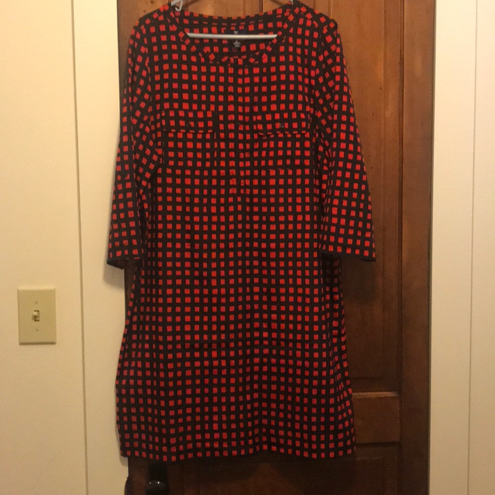 Gap Red and Black Dress Size L